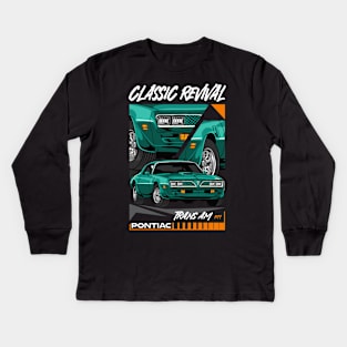 Retro Trans Am Car Kids Long Sleeve T-Shirt